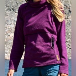 Never worn purple medium Melanzana Grid Hoodie pullover